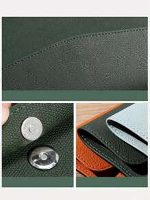 1pc Personalized Customized Name, Phone, Company Name, Company LOGO A4 Leather Document Folder, File Bag, Portfolio, Waterproof Business Office Snap Closure Thick Storage Bag - Magnetic Seal, Waterproof Faux Leather Large Capacity File Folder, Suitable For Business And Office Organization, Ideal For Exams And Storage,Back To School,School Supplies