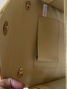 2025 新款时尚银色金属晚装包，女士 PU 皮革闪亮镜面翻盖手拿包，优雅派对单肩包，配链条肩带钱包