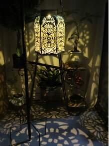 1 Stück Vintage Gusseisen Solar Beleuchtung, Outdoor LED Landschaftsbeleuchtung für Terrasse, Hof, Garten, Weg, Rasen, Straße, Party und Muttertags-Weihnachtsdekoration