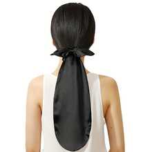 女士双层长发护理睡帽，柔软舒适的涤纶卷发睡帽 - 松紧带，防过敏，编织设计，居家长尾护发睡帽 - 彩色 - 查看 10