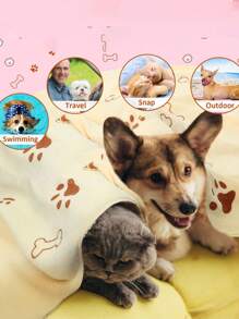 2 pièces/1 pièce Super douce serviette de séchage pour chien en microfibre, serviette de bain absorbante rapide pour toilettage des animaux de compagnie, convient aux petits et moyens chiens