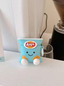 1 件可爱蓝色薯片风格 Pro 3 保护壳，卡通保护套适用于 Apple 蓝牙耳机 1/2/3/4/Pro（不含耳机）