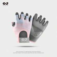 AD 1 Pair Women's Fingerless Workout, Fitness, Cycling, Motorcycle Riding Gloves, Anti-Slip Cushioned Design For Gym, Dumbbell, Yoga Training