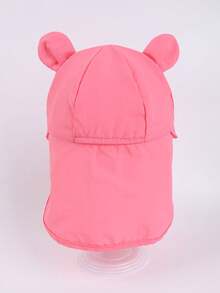 1 pezzo Cappellino per bambini con design carino a orecchie, colore uni, a secco rapido, adatto per attività all'aperto estive, parco, spiaggia, piscina, con protezione UV