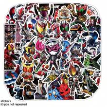 50pcs Kamen Rider Cartoon Graffiti Stickers,Retro Handmade Account Decoration Materials DIY Water Cup Phone Case Decoration Collage