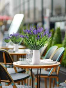 10/22pcs Artificial Monkey Grass And Lavender Plants, UV-Resistant Fake Green Shrub Plants Decoration For Outdoor Hanging Planters, Home Garden, Aesthetic Room Decor - View 9