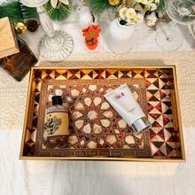 1pc High Quality Home Hotel Party Tray Water Cup Living Room Aromatherapy Storage Rectangular Plate Snack Living Room Desktop Cosmetic Storage Tray Multifunctional Rectangular Tray - Multicolor - View 6