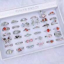 Set de 10 inele de încheietură pentru femei, din aliaj de zinc, neregulate, cu flori vintage, elegante și personalizate, în stiluri mixte, pentru petrecere, nuntă, purtare zilnică, cadou de bijuterii la modă, livrare aleatorie în pungă OPP