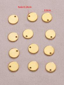 20pcs Stainless Steel Blank Round Pendant, Suitable For DIY Jewelry Making Including Necklace, Bracelet, Earring - Round Pendant - View 11