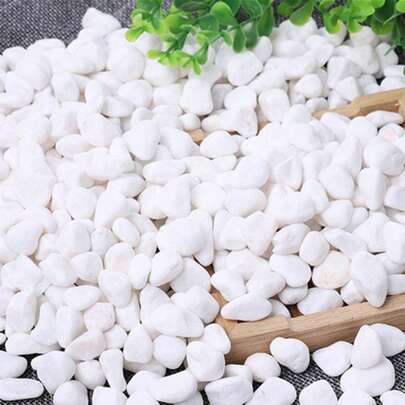 3000克/包 天然白色鹅卵石，大块石子，适用于盆栽植物、铺路、庭院、花园、景观装饰