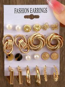 10-46pcs Bohemian Style Women's Earrings Set, Earrings And Studs Together, Versatile Style, Suitable For Daily Life Parties Perfect As Gifts For Friends And Family On Festivals - Multicolor - View 3