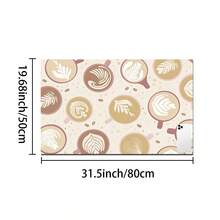1pc Coffee Pattern Coffee Machine Tableware Drying Mat - Diatomite Print Draining Mat, Kitchen Countertop Mat, Kitchen Utensil Mat - Dish Mat, Soft Diatomite Suitable For Kitchen Counters, Fit For Coffee Maker & Espresso Machine - White - View 15