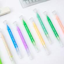 1pc Colorful Morandi Art Journal Pen Set, Student Marker Pens With Fine Tip For High-Quality Painting Back To School - Thick Tube Notebook Pen - View 7