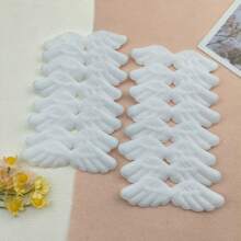 30pcs White Plush Angel Wing Cake Topper Decoration Accessory