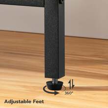 Slim Console Table With Storage, Narrow Console Table For Hallway, Industrial Hallway Table, Slim Sofa Table For Living Room, Bedroom - Brown - View 7