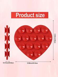 心形双面硅胶吸盘手机壳支架，Octobuddy 粘性手机支架，适用于女士手机、钱包、迷你钱包、卡包 - 彩色 - 查看 4