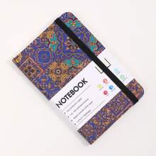 New A6 Wood Grain Binding Notebook With Elastic Band, Hard Cover Suitable For Students And Office Workers, Ideal Office Stationery And Supplies Notebook, Suitable For Note-Taking And Organization.