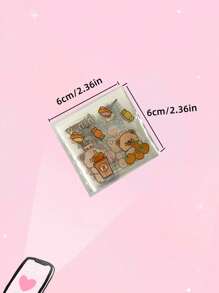 100 Stück Cartoon PET Aufkleber - selbstklebend, vorgeschnitten, transparent, nicht wiederholende Muster, wasserfest, geeignet für Scrapbooking, Tagebücher, Handyhüllen, Notizbücher, Tassen, DIY Basteleien, Badezimmer Dekoration, Herbstdekoration, Badezimmer Accessoires