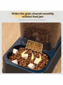 PETSIN Pet Feeder And Waterer Set, 1200ml Automatic Water Dispenser And 0.75kg Feeder, Can Be Used Separately, Self-Refilling, Easy To Clean, Suitable For Cats, Dogs, Rabbits, Squirrels And Other Medium-Small Pets