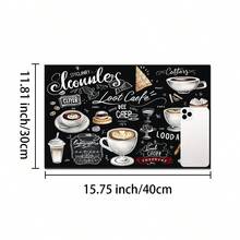 1pc Coffee Pattern Coffee Machine Tableware Drying Mat - Diatomite Print Draining Mat, Kitchen Countertop Mat, Kitchen Utensil Mat - Dish Mat, Soft Diatomite Suitable For Kitchen Counters, Fit For Coffee Maker & Espresso Machine - White - View 26