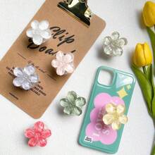 1 pieza Soporte de teléfono plegable con forma de flor, soporte adhesivo y expandible universal para smartphone, anillo para el dedo antideslizante, compatible con iPhone y Android, regalo para cumpleaños, familia y amigos