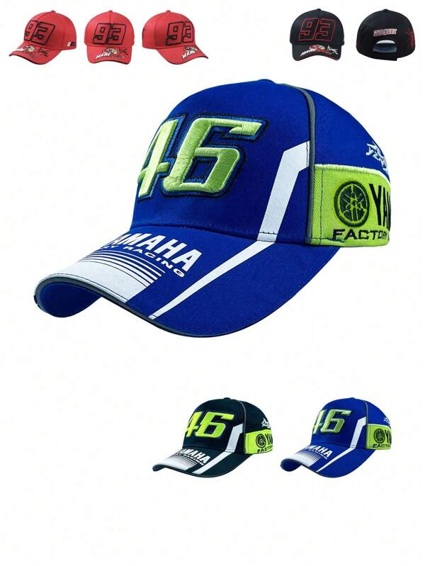 A Fashionable VR46 Signed And Mark Marquez Signed No.93 Embroidered Baseball Cap. Suitable For Watching Races, Daily Casual Wear, Leisure Shopping, Beach Activities, And Sun Protection During Spring And Summer Outings. Great As A Gift For Friends Or Teammates.