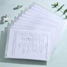 10/8/5 pièces Sachet de fichier en plastique A4 - Sachet de fichier épaissi, sachet de rangement de données transparent à pression pour étudiant, sachet de fichier A4, sachet de fichier en plastique transparent à pression PP, sachet de fichier en plastique, sachet de données imperméable de couleur macaron, dossier de bureau | Rangement de fichiers | Matériau PP imperméable convenant aux étudiants et à l'usage de bureau, rentrée scolaire, fournitures scolaires