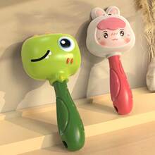 1 pieza Juguete sonajero con diseño de dinosaurio y conejo - juguete de aprendizaje temprano para niños, ayuda a desarrollar la fuerza de agarre, las habilidades motoras, la visión y la audición - Multicolor - Ver 4