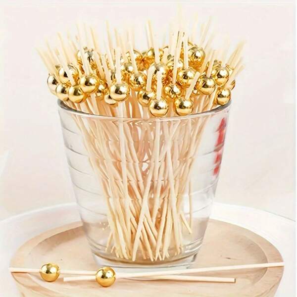 20/50/100/200 pezzi Stecchini decorativi a forma di foglia di Monstera e frutti, per cocktail, festa, spiedini di bambù hawaiani per frutta, dessert, antipasti, barbecue all aperto