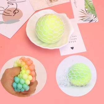 Color-Changing Stress Balls, Among Which Are The Random Color Mesh Flour Squeeze Grape Balls, Are Highly Effective Sensory Calm Focus Toys And Stress Balls For Daily Use.