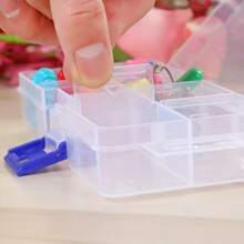 Detachable 8-Compartment Transparent Storage Box, Plastic Electronic Component Partition Box, DIY Button And Bead Parts Box, Rectangular Accessory Sorting Box, Detachable Partition DIY Storage Box, Essential For Handmade Experts, Multifunctional Parts Sorting Box For Women Storage Organizer Travel Essentials Back To School Dormitory Storage