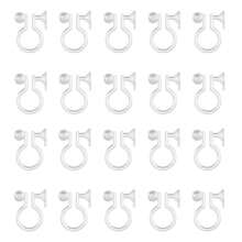 20 Stücke Harz transparent Clip-On Ohrringe Konverter Ohrringe Set Komponenten für DIY Nicht-Pierced Ohrringe