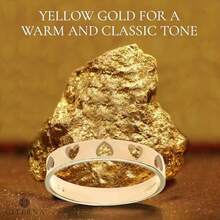 Women's 9 Ct Yellow Gold Heart Ring - T - View 6