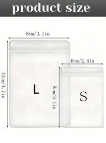 50pcs 30pcs 5pcs Jewelry Storage Bags, Jewelry Pouches, Small Jewelry Clear Bags, Gifts, Small Accessories, Earrings, Anti-Rust Premium Jewelry Storage Bags - Compact Transparent, Suitable For Necklaces, Bracelets And Rings - Portable And Space-Saving Zippered Jewelry Display Bags - PVC Ziplock Bags For Rings, Earrings And Small Accessories, Compact And Convenient Jewelry Storage Bags For Women Storage Organizer Travel Essentials Back To School Dormitory Storage