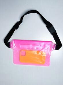1pc/2pcs Waterproof Beach & Underwater Phone Bag, Waterproof Waist Pouch For Outdoor Travel, Waterproof Earphones Bag, PVC Material, Hook & Loop Closure, Triple Waterproof, Travel Storage Bag, Summer Waterproof Phone Pouch, Suitable For Diving, Swimming, Surfing