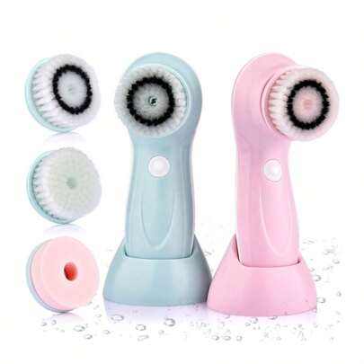 Nettoyant facial électrique étanche, brosse nettoyante visage en profondeur, nettoyage des pores du visage, peau douce, soin du visage, soies convenant à tous les types de peau Nettoyant facial