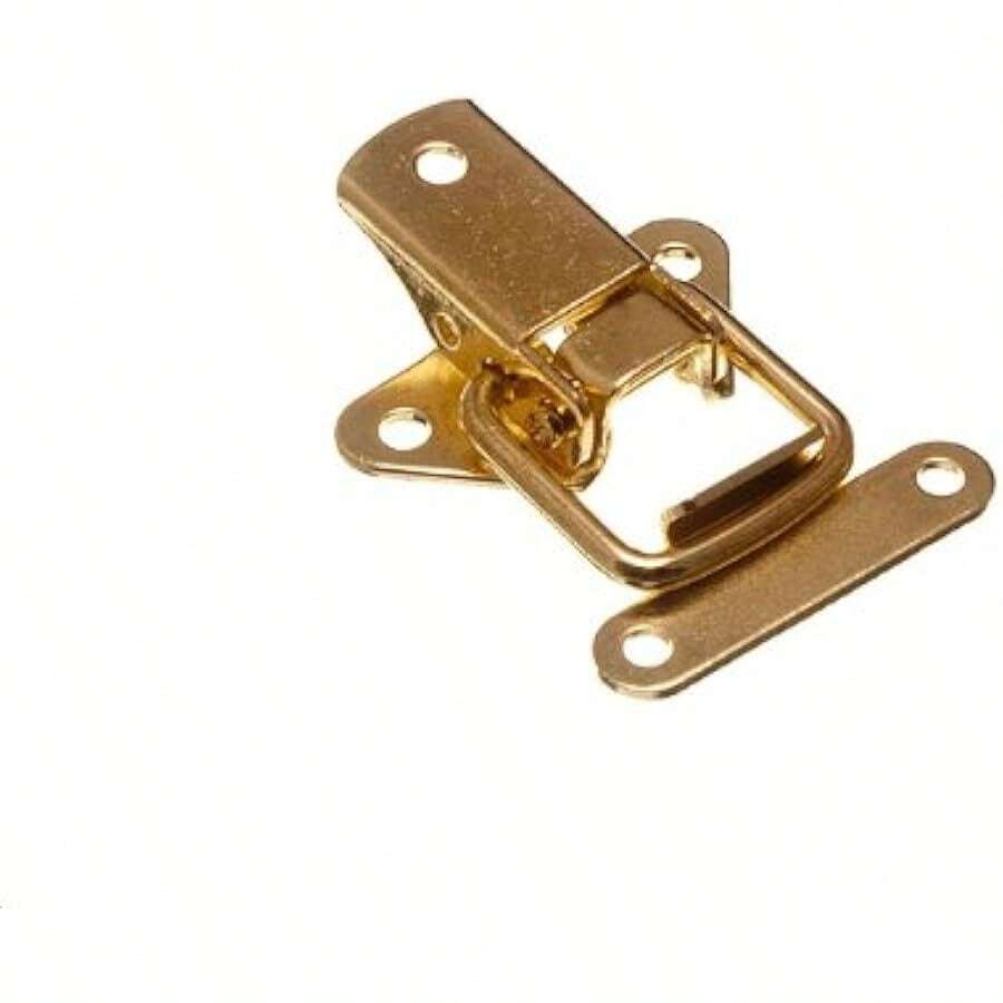 100 X Case Catch Toggle Clip Over Latches 45mm EB Brass Plated Steel NEW - NickelPlatedSteel - View 1
