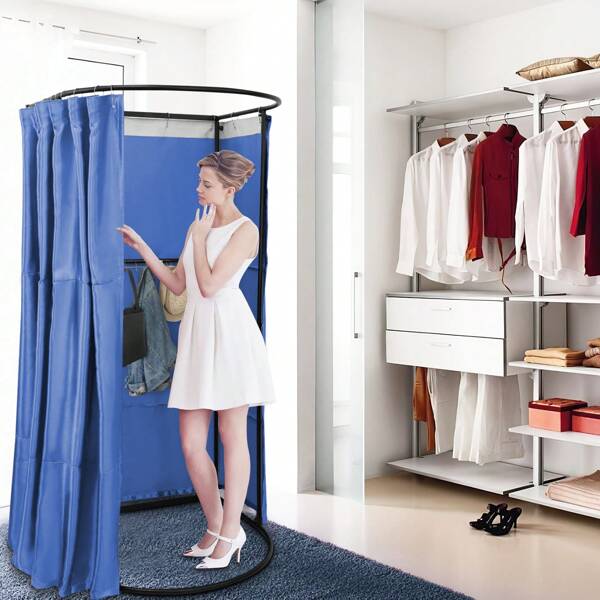 Umkleidekabine Freistehend, Mobil Tragbar Umkleidekabine, Temporärer Datenschutz Zimmer, für Bekleidungsgeschäfte, Boutiquen, Einkaufszentren und Büros, 200x100x95cm