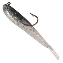 10pcs Soft Small Grey Silver Fish Fish With Lead Hook Decoy Artificial Sub-Simulation Bait Bionic Fork Tail Fishing Lure - Black and White - View 6