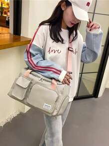 Sportowa torba na siłownię dla kobiet i mężczyzn, torba na ramię typu crossbody, z przegródką na buty i kieszeniami na rzeczy suche i mokre, trening fitness, joga, pilates, pływanie, plaża, bagaż, torba podróżna, torby damskie
