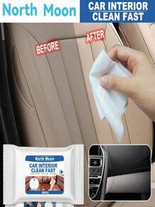 Car Interior Cleaning Wet Wipes - Leather, Dashboard, Seat Cleaning Wet Wipes, Deep Cleaning Without Water