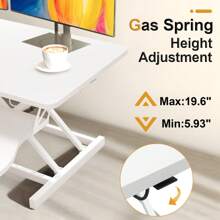 Standing Desk Converter 32 Inch Height Adjustable Sit To Stand Up Desk Tabletop Dual Monitor And Laptop Workstation