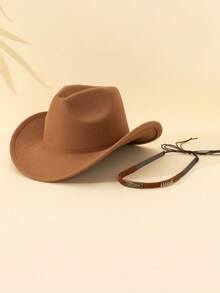 1 Stück Unisex & Kinder schwarzer Filzhut aus Segeltuchmaterial mit Anker Dekor, westlicher Stil Sonnenhut, geeignet für tägliche Outfits, Partys, Outdoor-Aktivitäten, ganzjährig