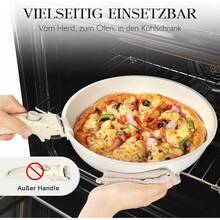 GiPP Topfset mit Abnehmbarer Griff, 11-Teilig Topf und Pfannenset mit Antihaft Beschichtet, Topfset Induktion Kochtopf Set, Backofenfest, für Alle Herdarten, PTFE/PFOA-frei, Weiß - 3-Teiligs - Übersicht 3