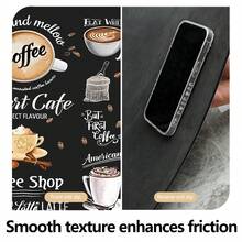 1pc Coffee Pattern Coffee Machine Tableware Drying Mat - Diatomite Print Draining Mat, Kitchen Countertop Mat, Kitchen Utensil Mat - Dish Mat, Soft Diatomite Suitable For Kitchen Counters, Fit For Coffee Maker & Espresso Machine - White - View 6
