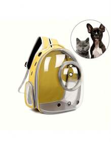 Airline-Approved Pet Carrier Backpack For Small Dogs & Cats Up To 12 Lbs - PC Acrylic Transparent Design, Ventilated Temperature-Resistant - TSA Compliant Travel Hiking Camping Vet Visits - Lightweight Portable Pet Carrier With Adjustable Straps & Safety Lock, Escape-Proof Hands-Free Pet Backpack Carrier For Airplane Car Carriers, Ideal Pet Travel Accessories Gift For Dog Cat Owners By IISVGE