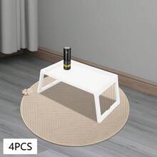 YUNRUX 4x Bed Tray Tables White Plastic Bed Tray Table With Folding Legs - White - View 1