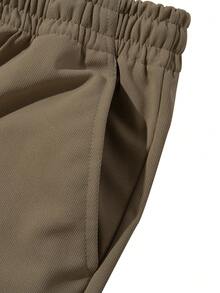 男士抽绳休闲宽松直筒百搭运动户外裤，商务正装风格，秋季