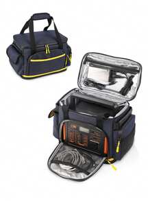 1pc Simple Style Large-Capacity Portable Waterproof Mobile Power Tool Storage Bag, A Variety Of Items Storage Bag, Very Suitable For Wild Camping, Out Of The House Use, Long-Distance And Short-Distance Travel Use, Holiday Gifts