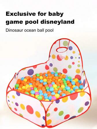 Christmas Decoration Cute Foldable Cartoon Ball Pit Tent: Indoor/Outdoor Play For Kids - With Ocean Ball Pit And Basketball Hoop (Ocean Balls Not Included)